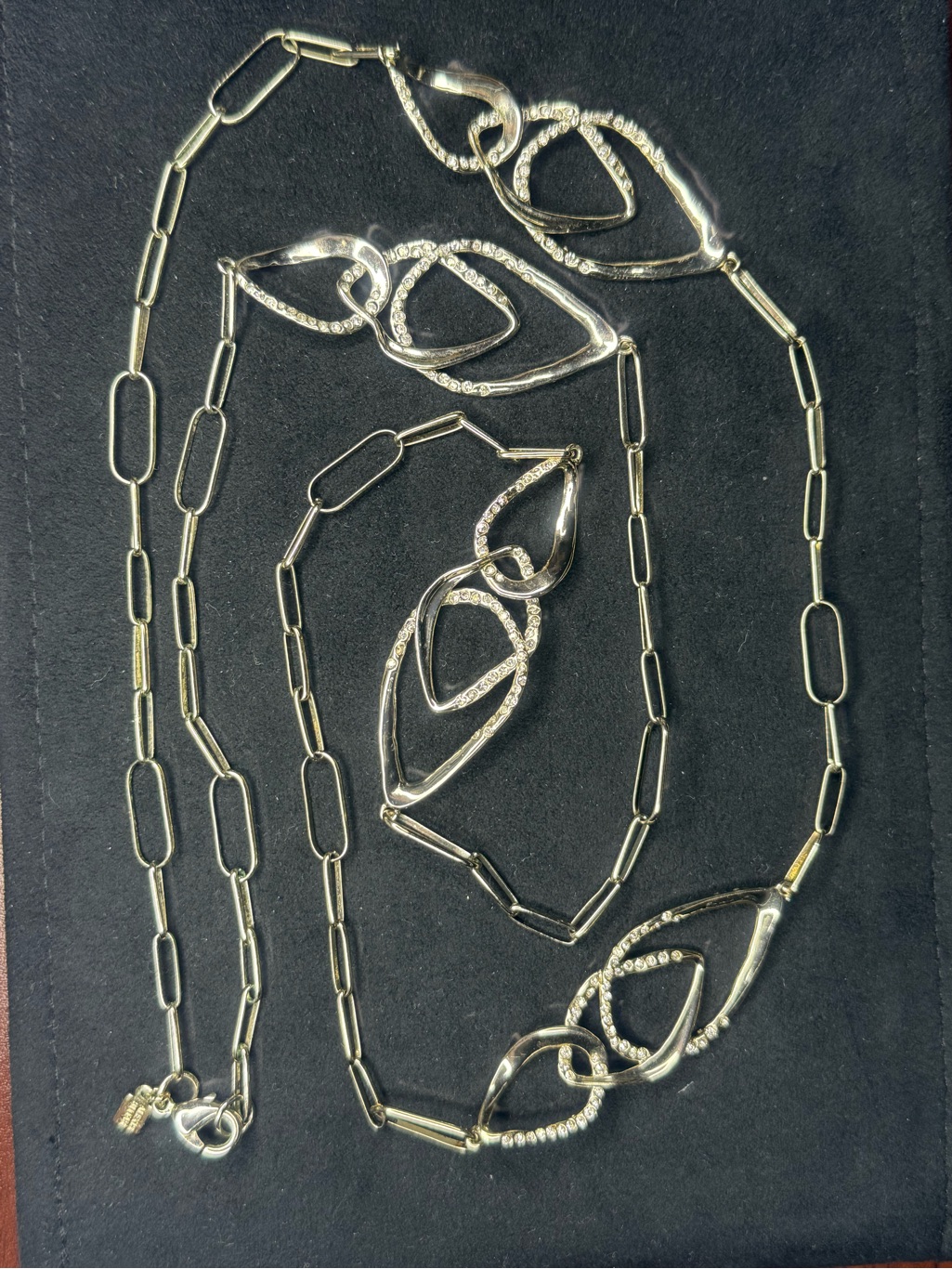 Alexis Bittar Miss Havisham Gold Tone Necklace With Crystal Accents